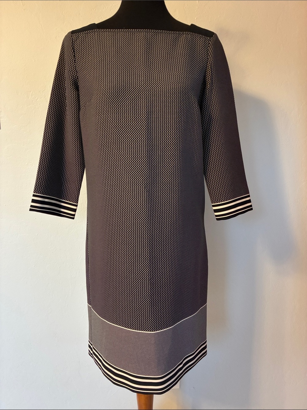 Classic Black and Cream Shift Dress